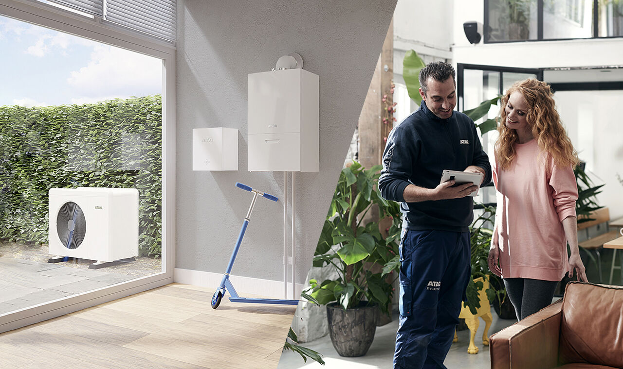 Installer and customer Atag